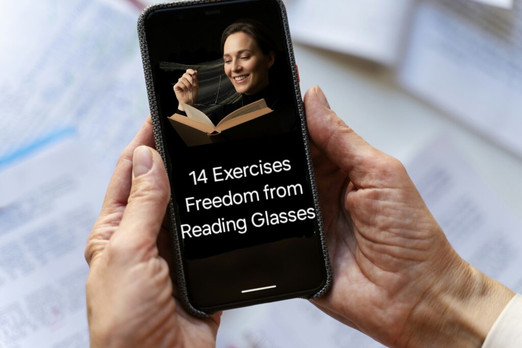 Phone with 14 day eye exercises program